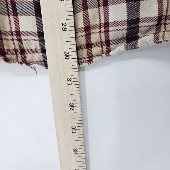 Pendleton Shirt Mens Medium White Maroon Plaid Button Down Long‎ Sleeve Surf M - Picture 6 of 10